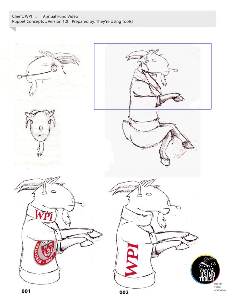 Gompei the goat puppet schematics